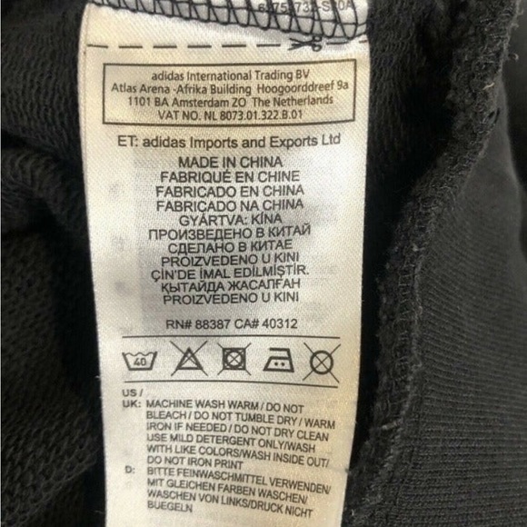 Adidas Est. 1949 Herzogenaurach Sweatshirt Crew Neck Pullover Women Black Small - Picture 5 of 11